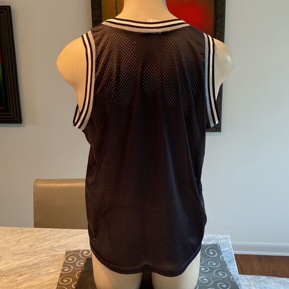 Z Vintage Nike Tank Top Medium Mesh Ribbed Trim Embroidered Logo - Picture 4 of 6